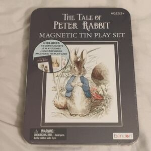 New - The tale of Peter Rabbit magnetic tin play set
